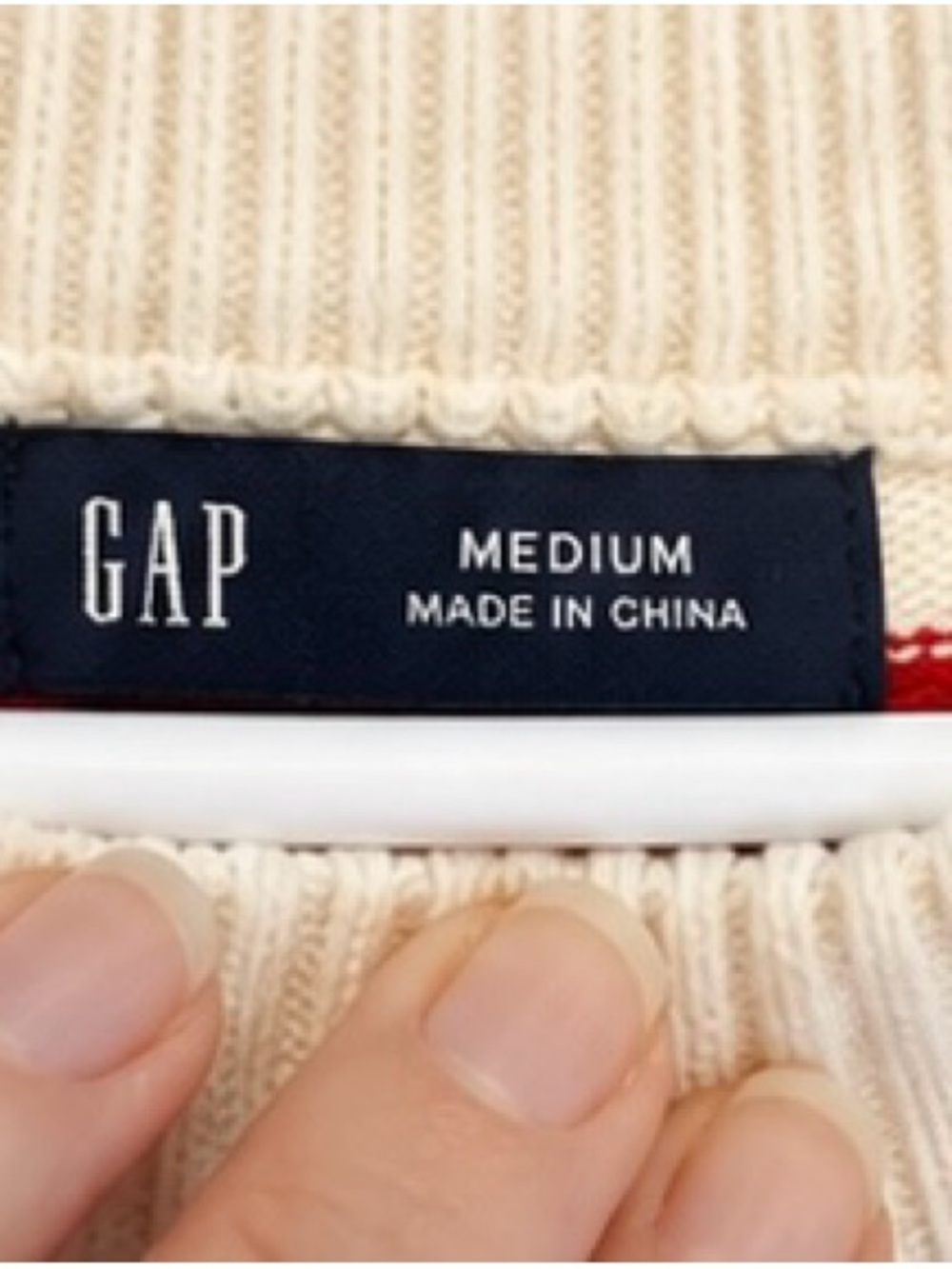 GAP Multicolor Stripe Cotton Blend Sweater | Size Medium - Picture 5 of 7